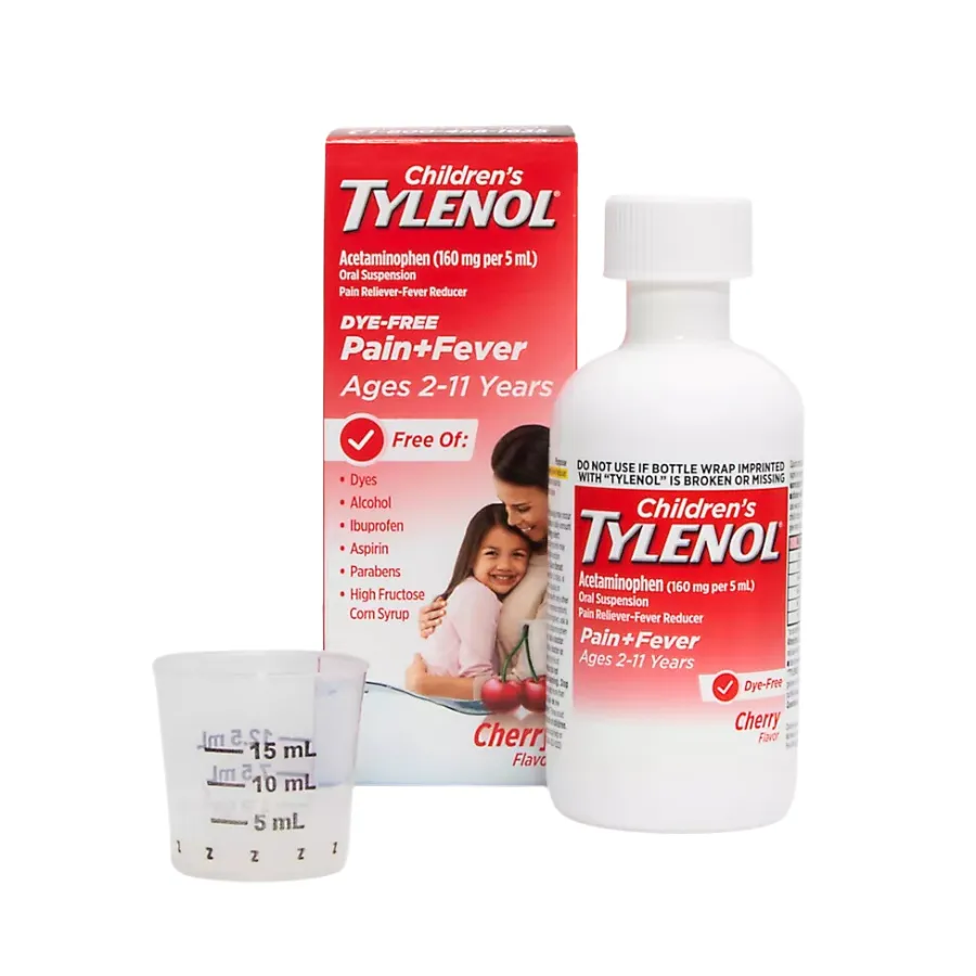 Children’s Tylenol Dye-Free Pain + Fever Relief Liquid Acetaminophen Cherry (4 Oz) - Imagen 2
