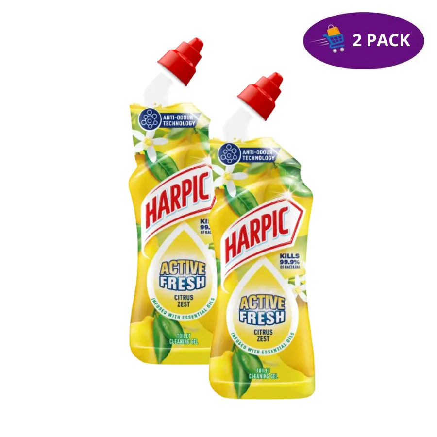Harpic Active Cleaning Gel Citrus (750ml) 2 x $5.50