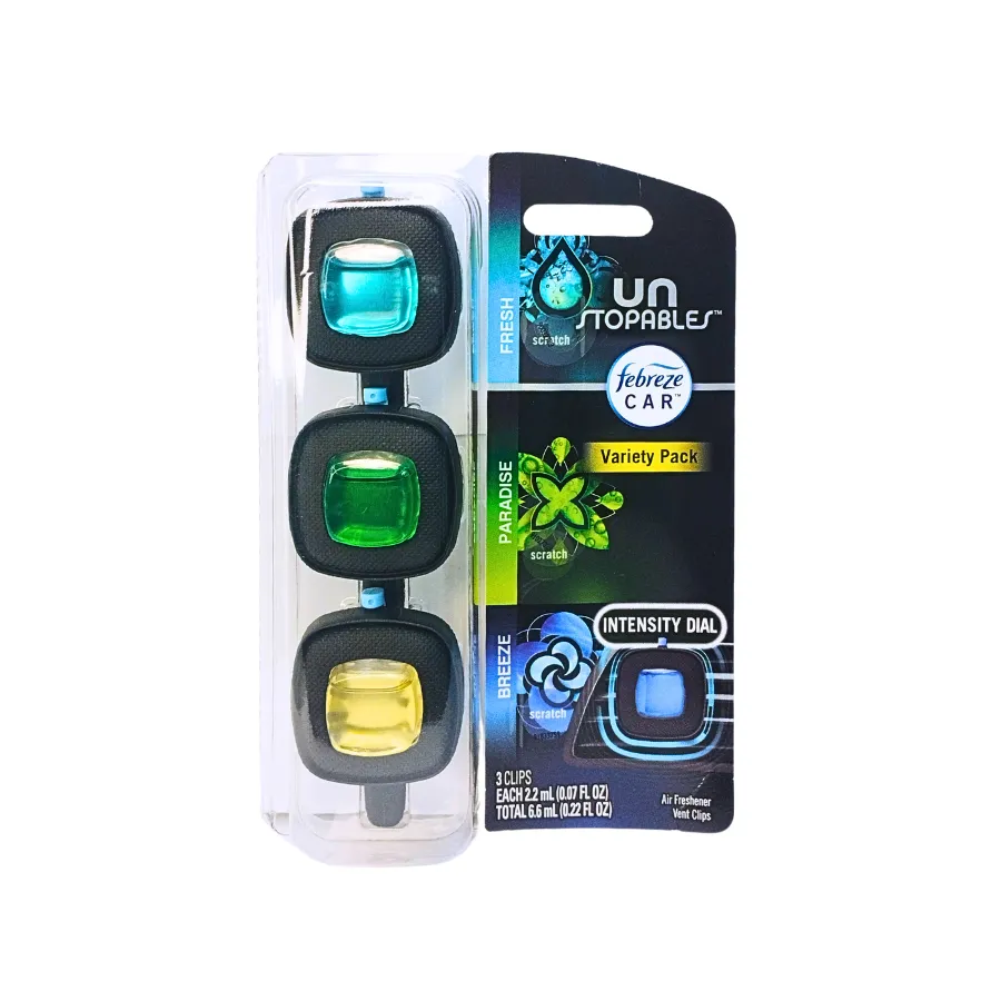 Febreze Ambientador Para Carros Variety Pack (3 Clips – 2.2 Ml)