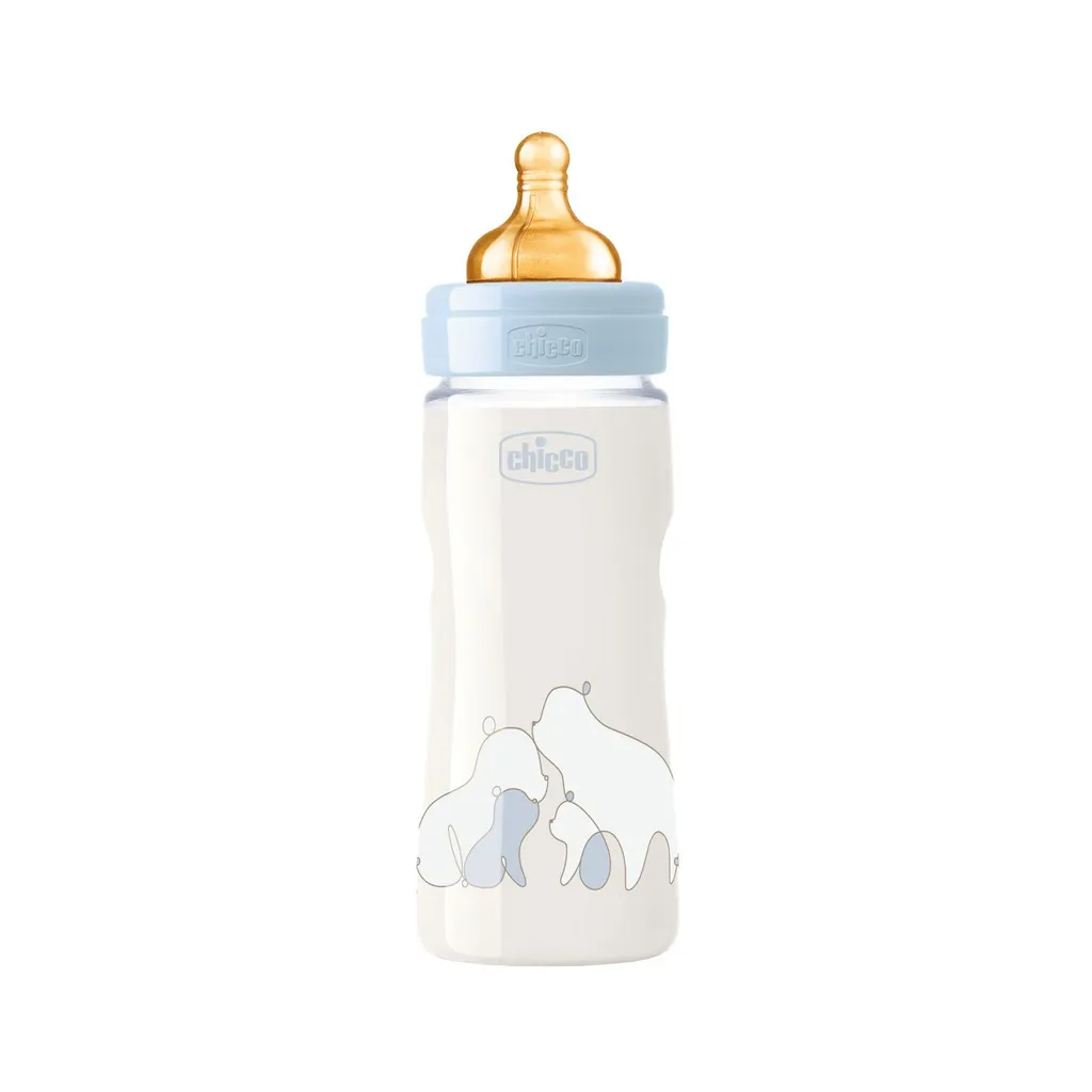 Biberón Original Touch Azul Flujo rápido 4m+ Chicco 330 ml - Imagen 3