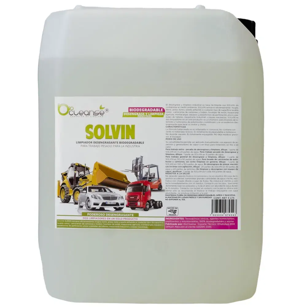 SOLVIN | Desengrasante industrial biodegradable