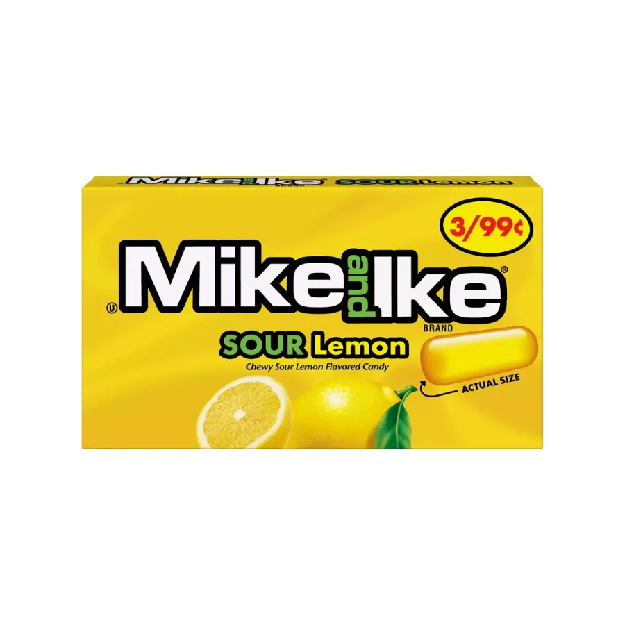 Mike And Ike Sour Lemon Box (0.78 Oz, 24 Ct) - Imagen 2