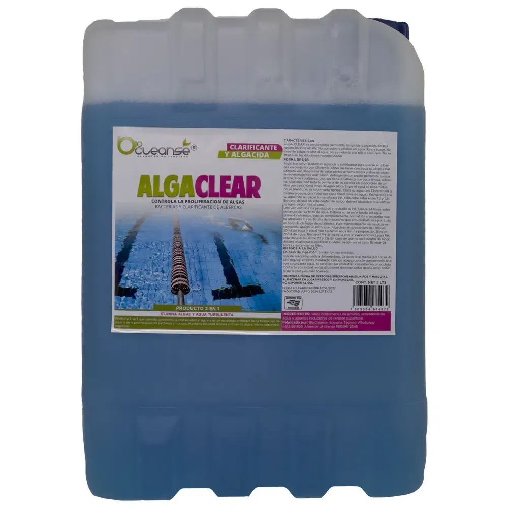 ALGACLEAR | Clarificador de agua y alguicida para piscinas