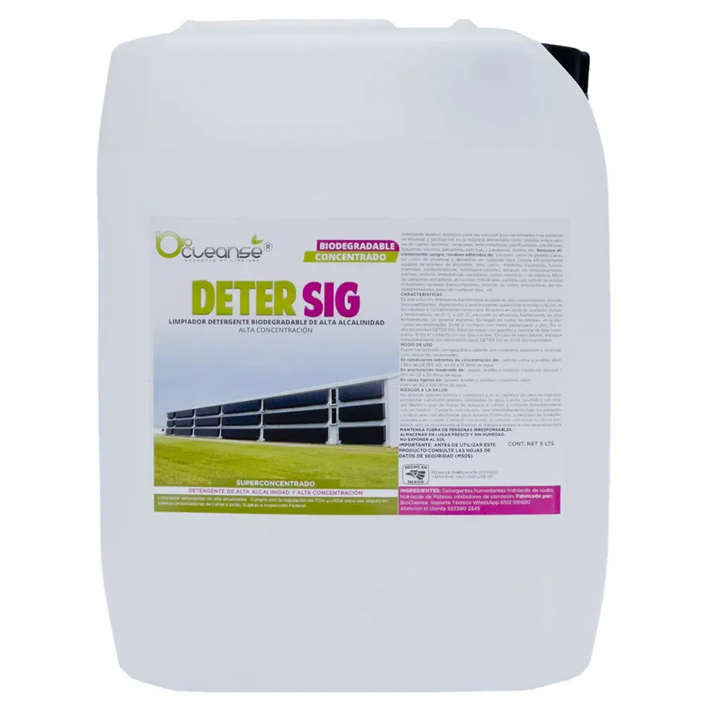 DETER SIG | Detergente alcalino y limpiador biodegradable concentrado