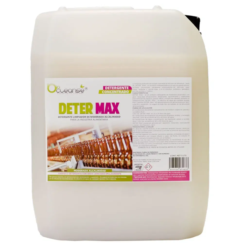 DETER MAX | Detergente no espumante alcalino PH 14